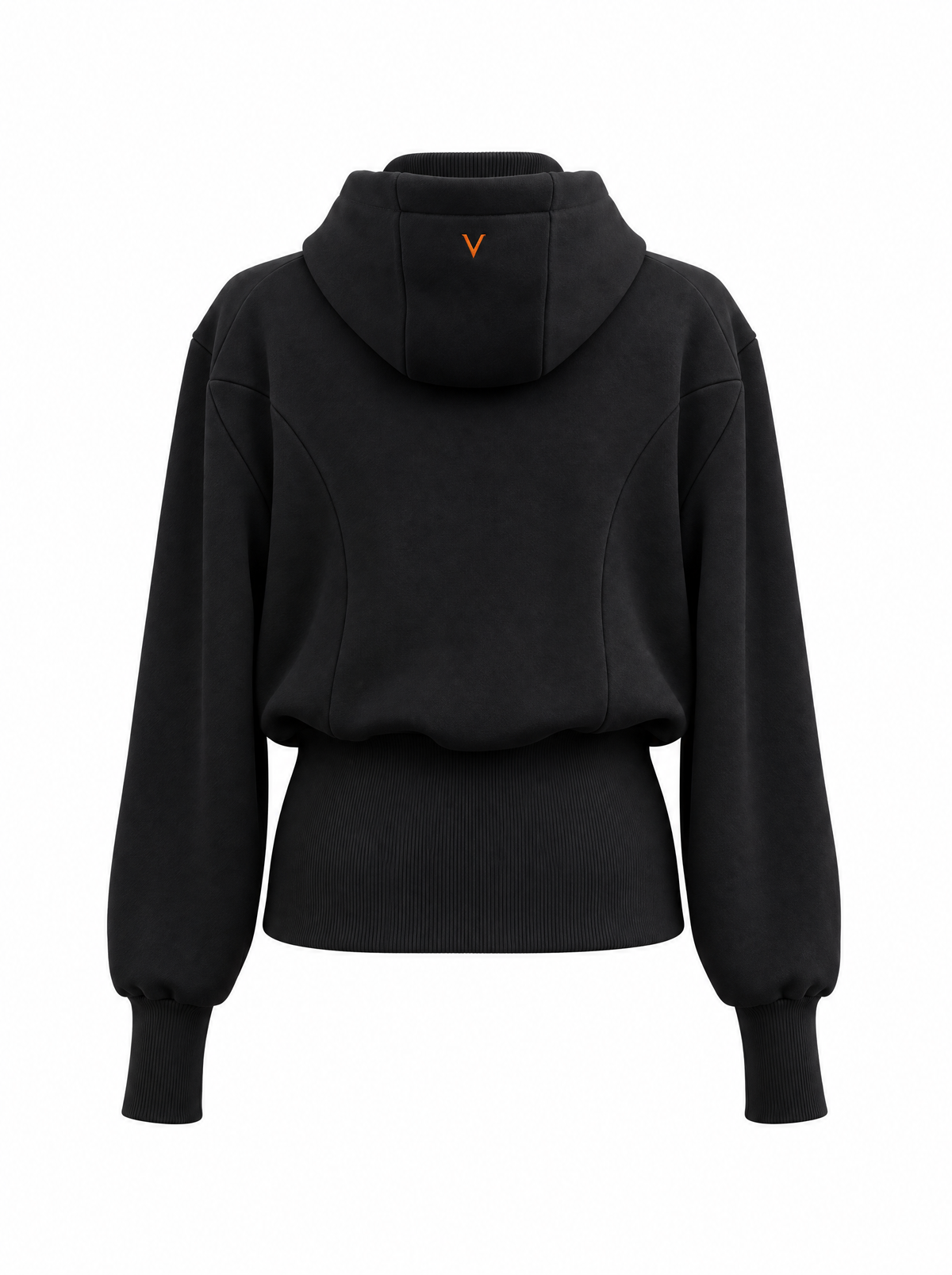 Hoodie with collar stand